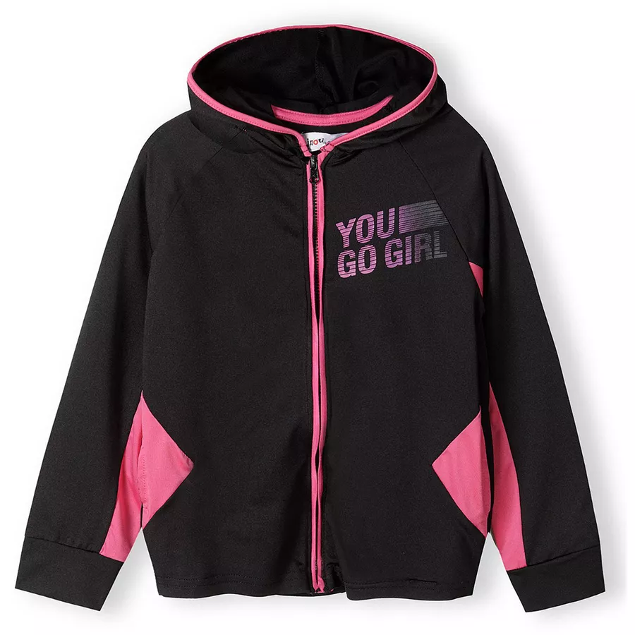 MINOTI Sweatjacke SchwarzRosa