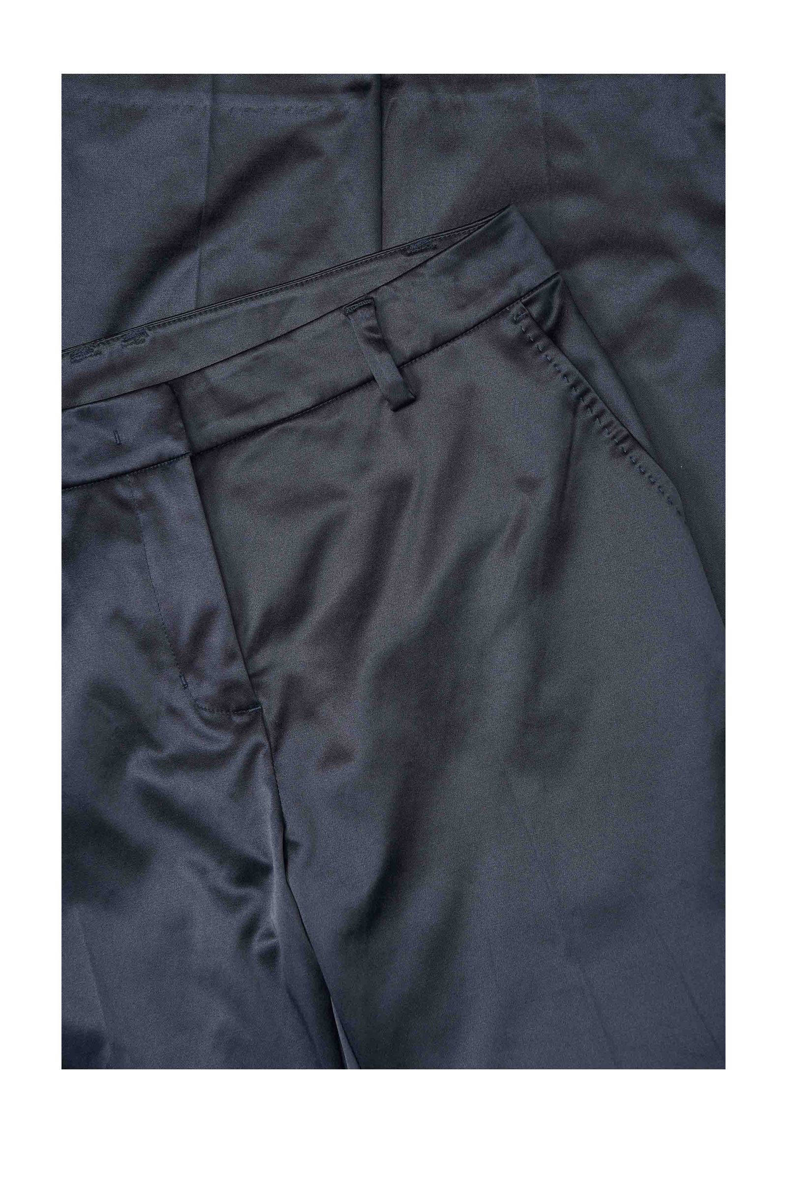 Expresso Satijnen slim ft broek donkerblauw