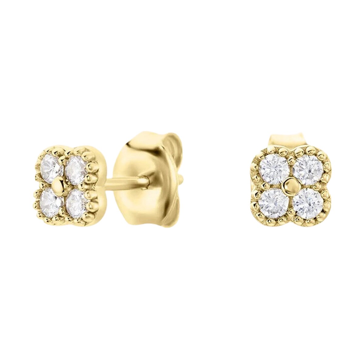 Boucles d'oreilles puces Agatha Beloved dorées