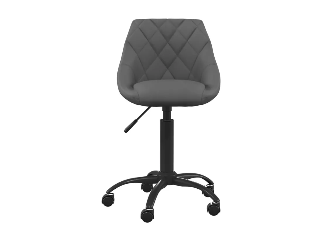 Chaise de bureau Gris foncé Velours