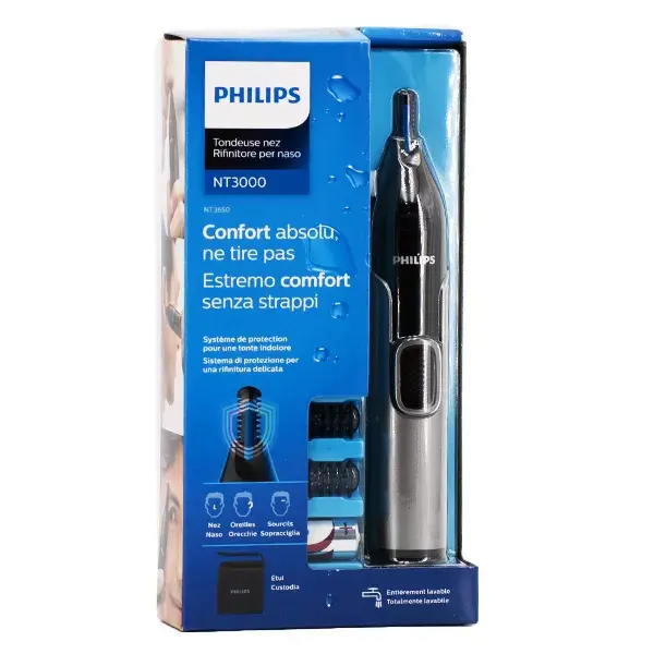 Aparador de pelos do nariz e orelha Philips Série 3000 para homens