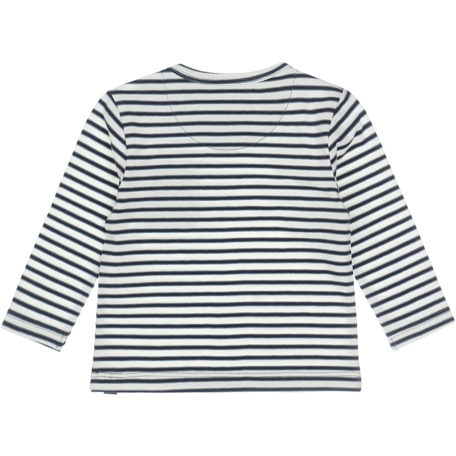 Dirkje Langarmshirt grün offwhite gestreift