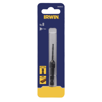 Irwin verzinkboor Ø4 mm met voorboor Ø2 mm (met hex aansluiting, past in iedere bithouder)