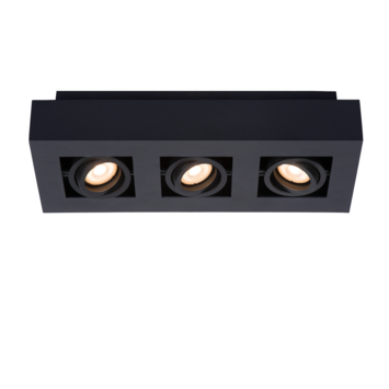 Lucide XIRAX plafondspot LED Dim to warm GU10 2200K/3000K Zwart