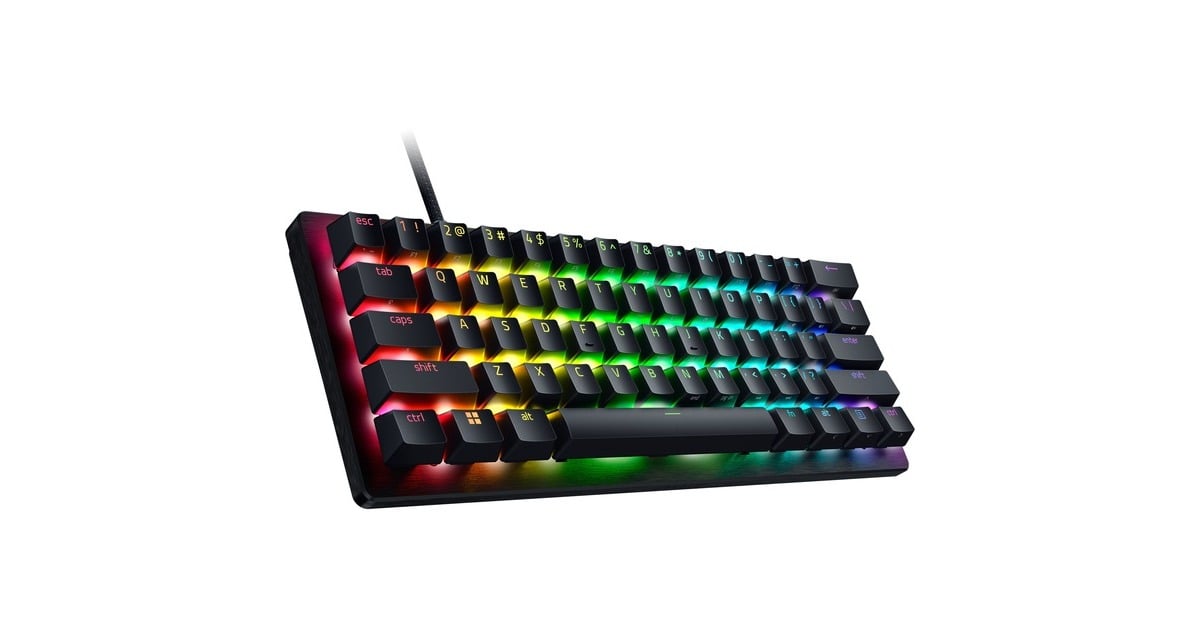 RazerHuntsman V3 Pro mini, gaming toetsenbord  (Zwart, US lay-out, Razer Analog Optical Gen 2, RGB leds, 60%, PBT double-shot)