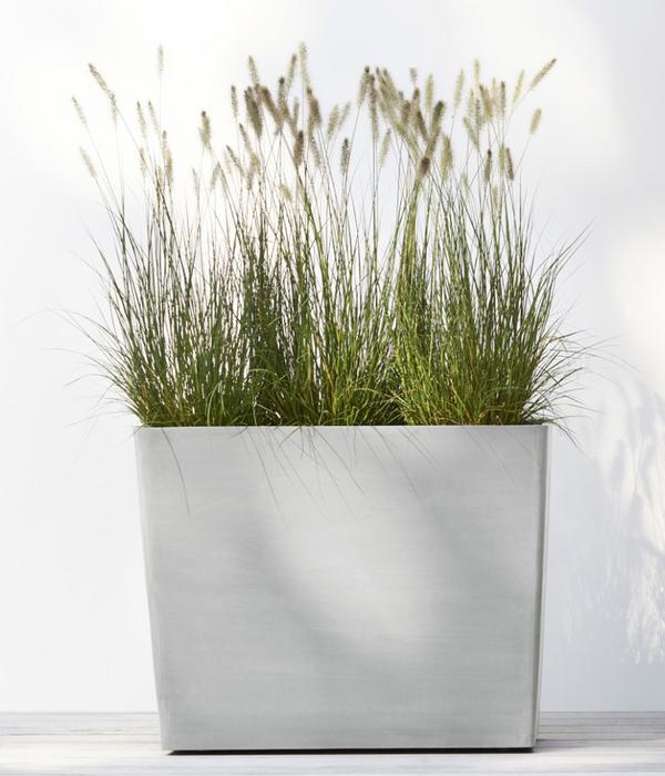 Ecopots Kunststoff-Kasten Paris mit Rollen,