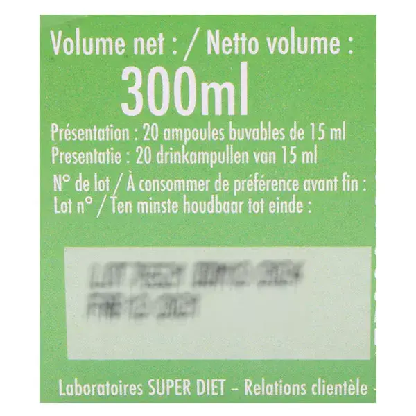 Superdiet Dente-de-Leão Orgânico Eliminação 20 ampolas