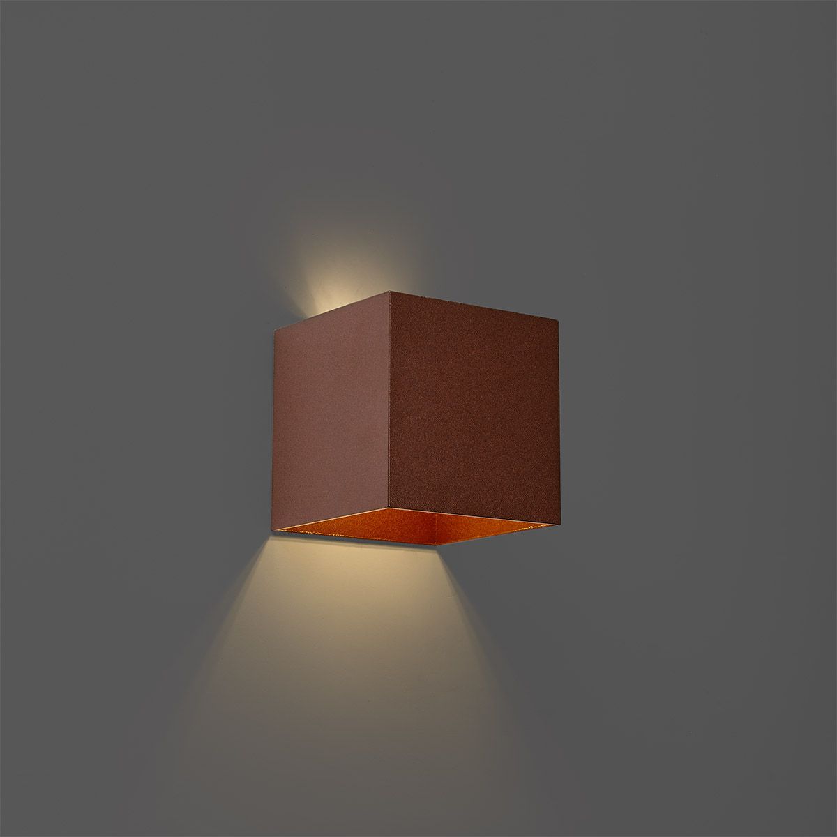 Buiten wandlamp roestbruin incl. LED 2-lichts IP65 met dimlicht en solar - Charlene