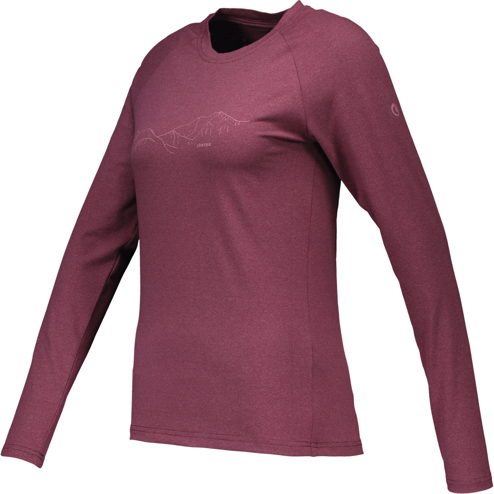Sherpa Damen-Langarmshirt Shenyen XL, bordeaux
