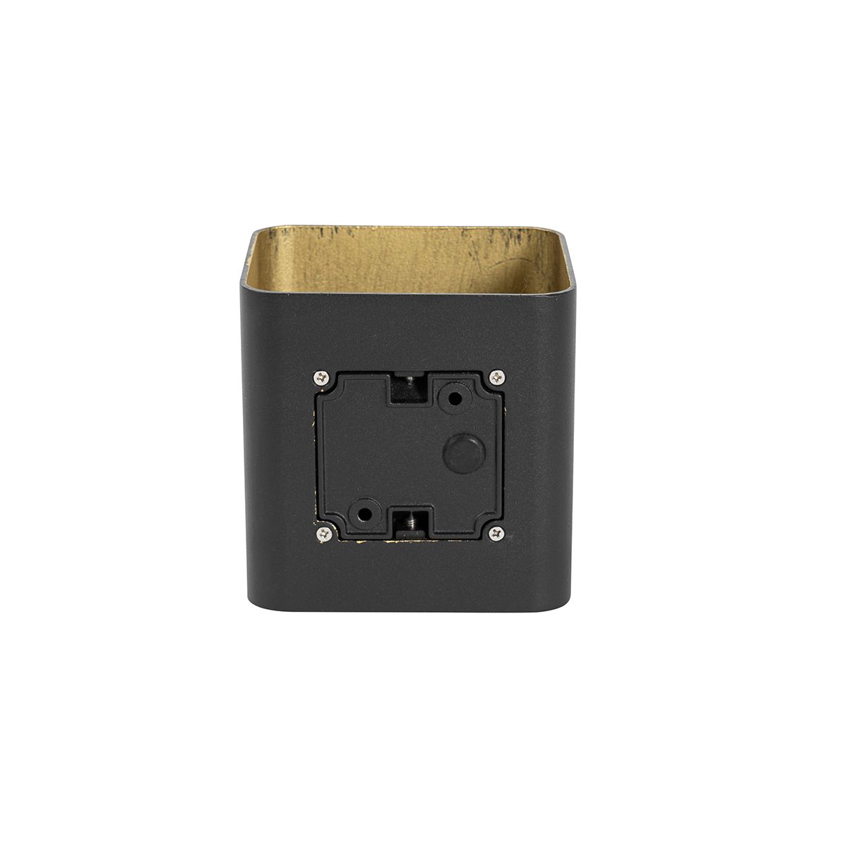 Moderne wandlamp zwart incl. LED IP54 vierkant - Evi