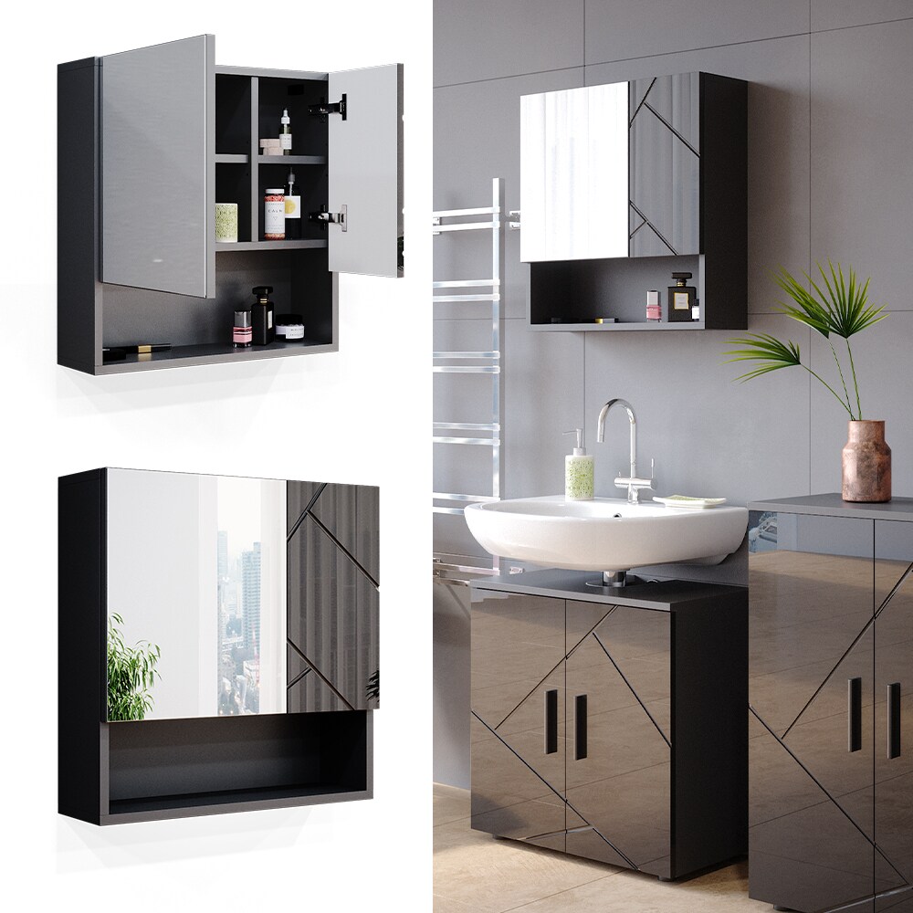 Vicco Spiegelschrank Badschrank Badezimmerspiegel Irma Spiegel Hängeschrank Bad