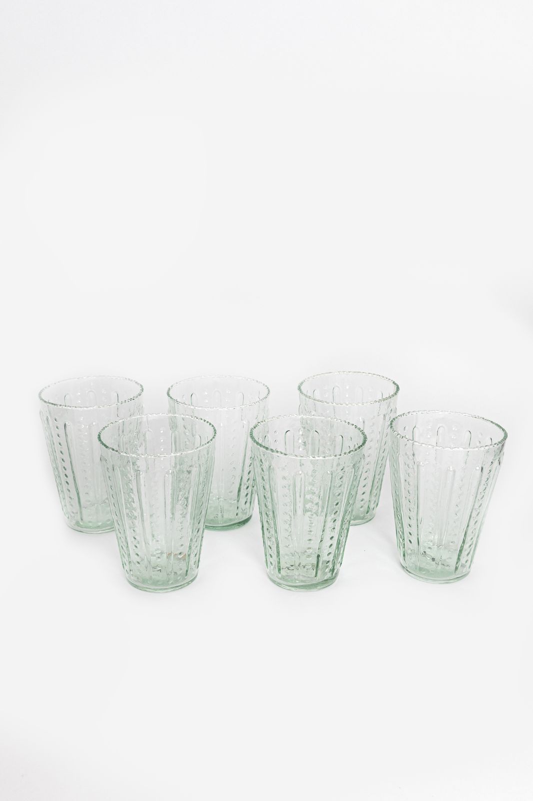 Lichtgroene pearl waterglazen