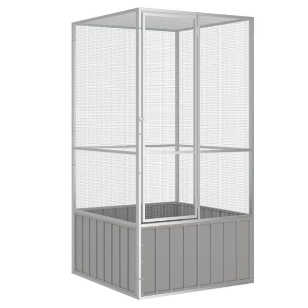 Gaiola Pássaros 111x107x211,5 cm Aço Galvanizado Grey - 171551