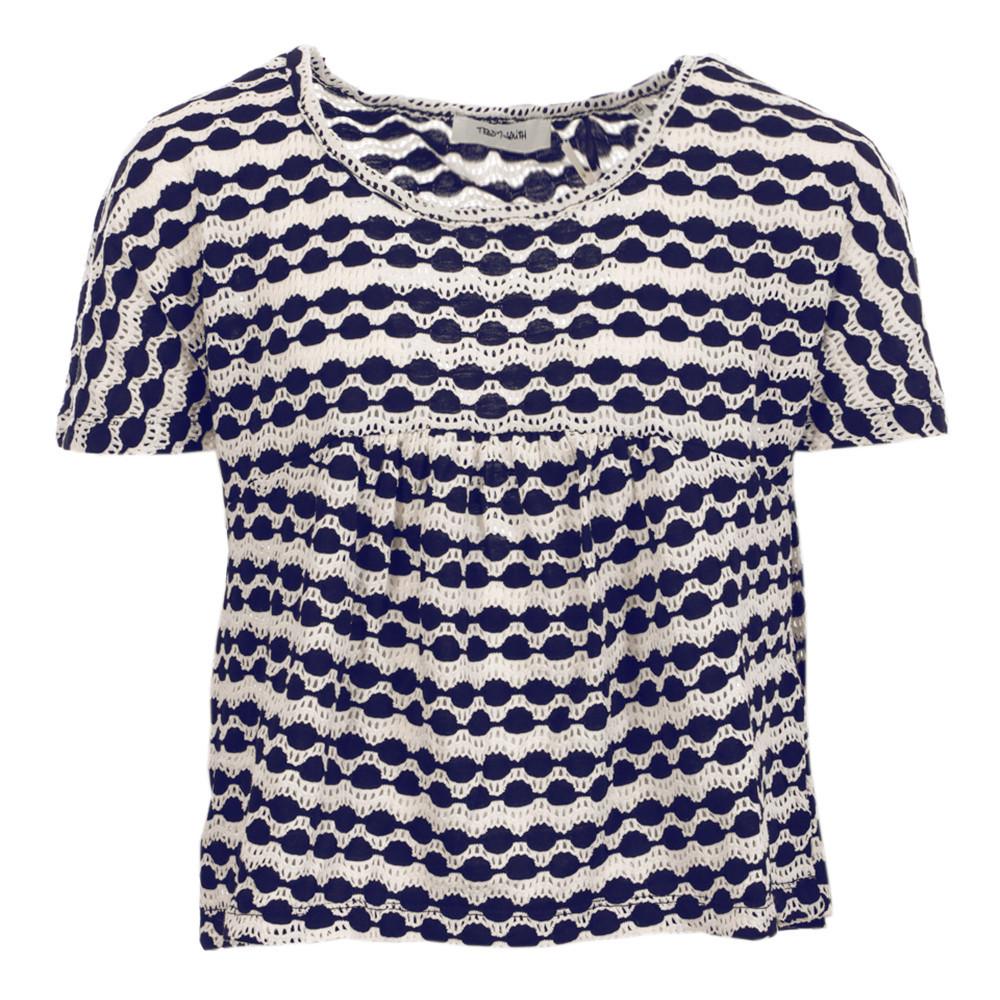 Teddy Smith T-shirt Blanc/Marine Fille Teddy Smith Tendemo