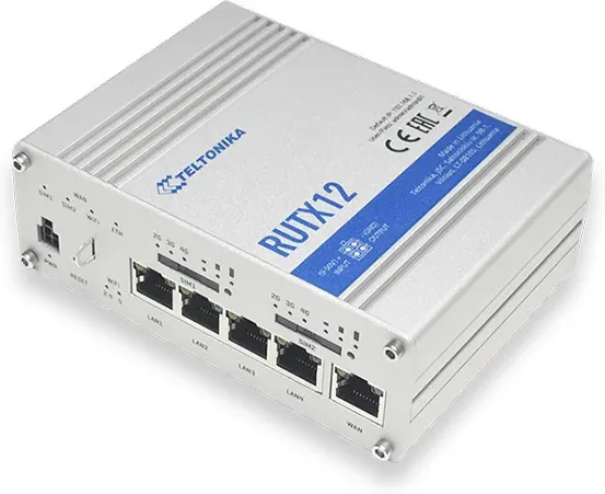 Teltonika RUTX12 - Trådløs router - WWAN 5-port switch - 1GbE, PPP, Modbus - Wi-Fi 5 - Dual Band
