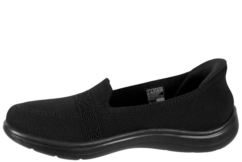 SKECHERS ON THE - GO FLEX RADIANT SLOANE BLACK BALLERINA SLIP-INS