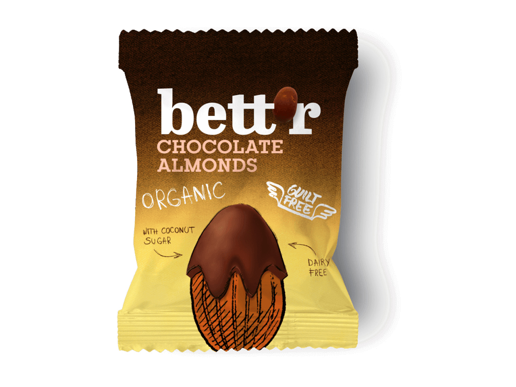 AMÊNDOAS BETT'R COM CHOCOLATE BIO 40G