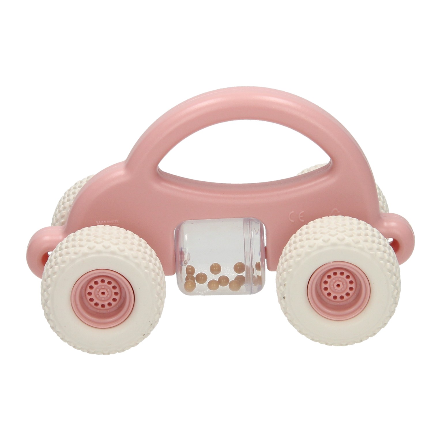 Peuter Speelgoedauto met Rammelaar - Pastel Roze