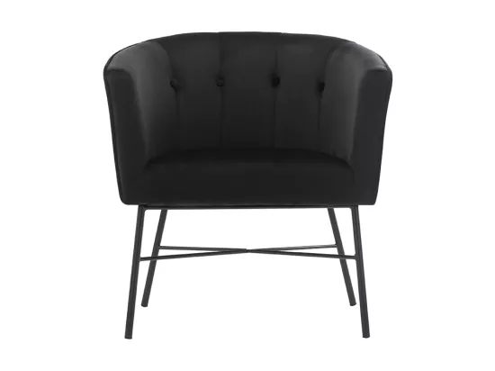 Fauteuil cabriolet en velours FAKART - Noir