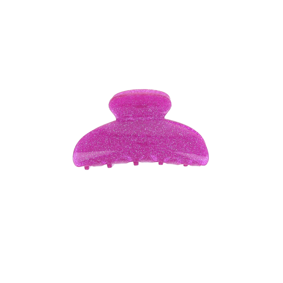 Pince à cheveux crabe rose fluo - grande Roodoudou