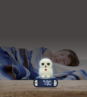Harry Potter Hedwig Digital Vekkeklokke med Nattlampe