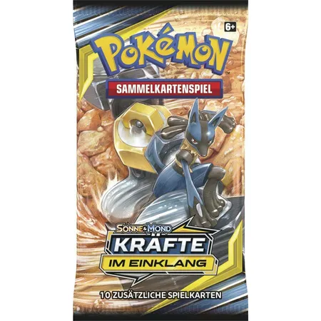 Pokemon Sonne und Mond 10 Kräfte im Einklang Booster 1 Stück, sortiert