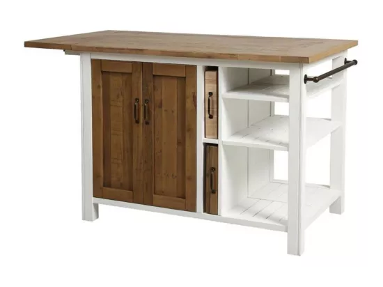Ilot central Bois-MDF Blanc - Rivages Interior's