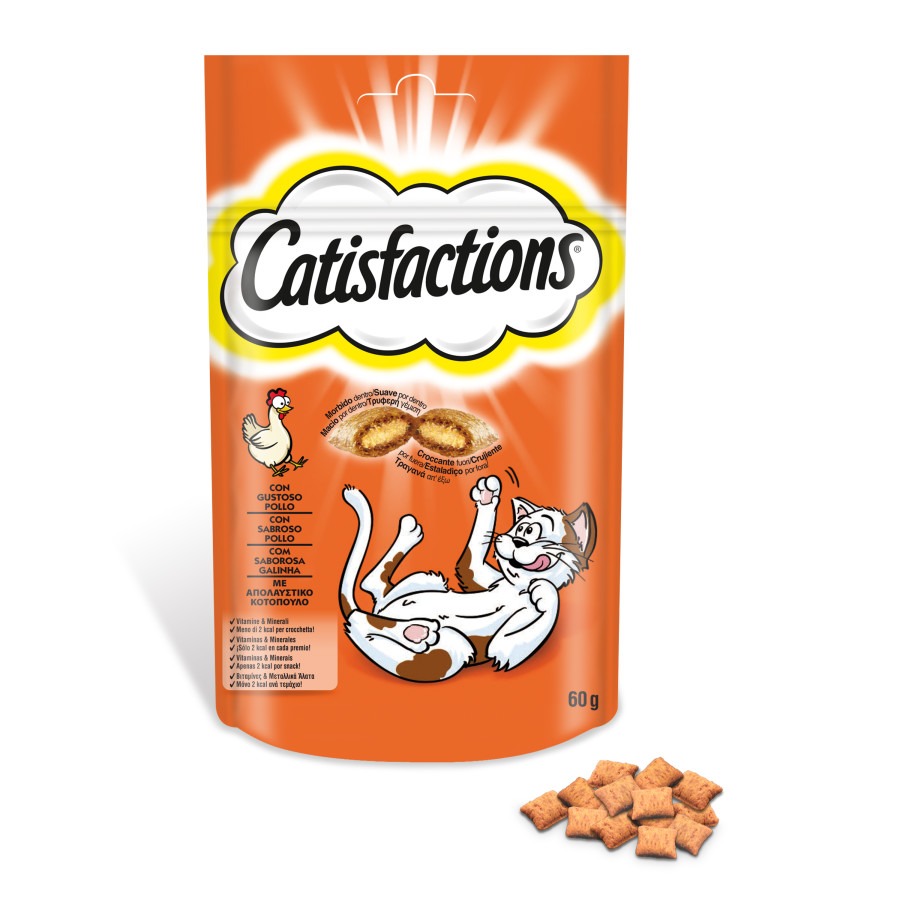 Petiscos de Frango Catisfactions para Gatos