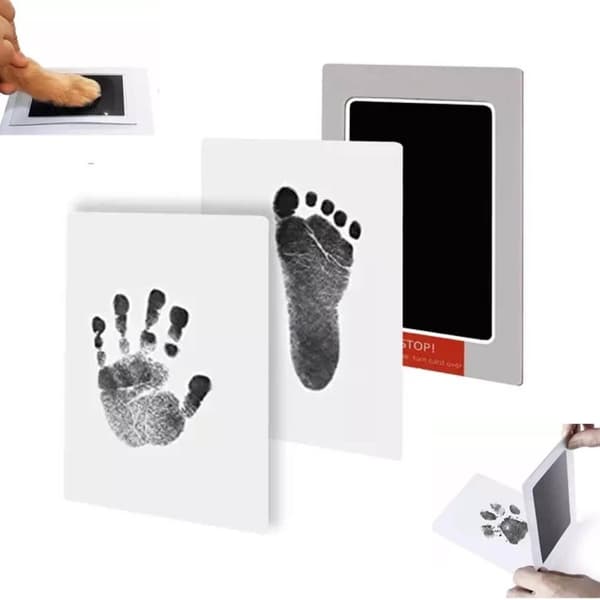 2-Pack hånd- og fotavtrykkspute for baby-, barne- og dyrepoter
