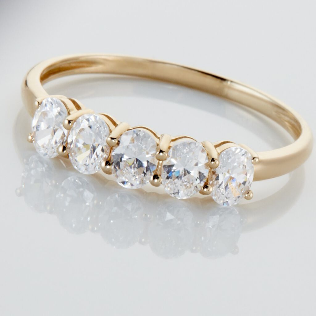 Bague Or Jaune Maegan Oxydes De Zirconium