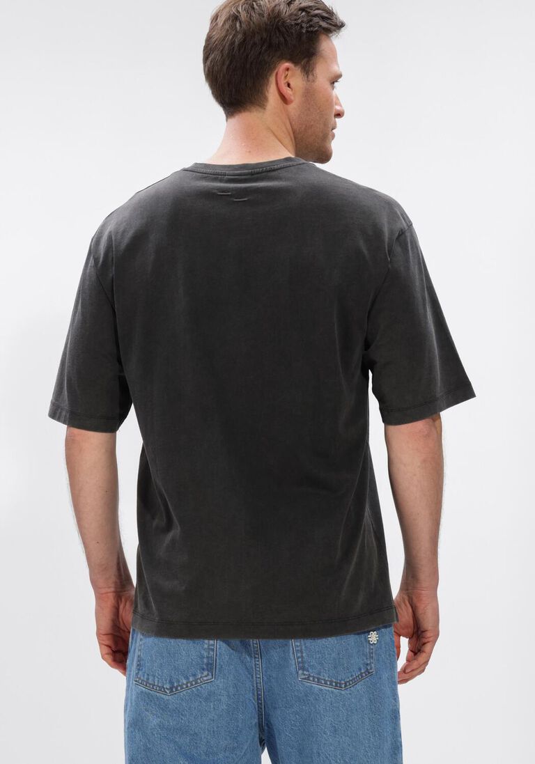 grijze filling pieces t-shirt t-shirt boxy embroidered