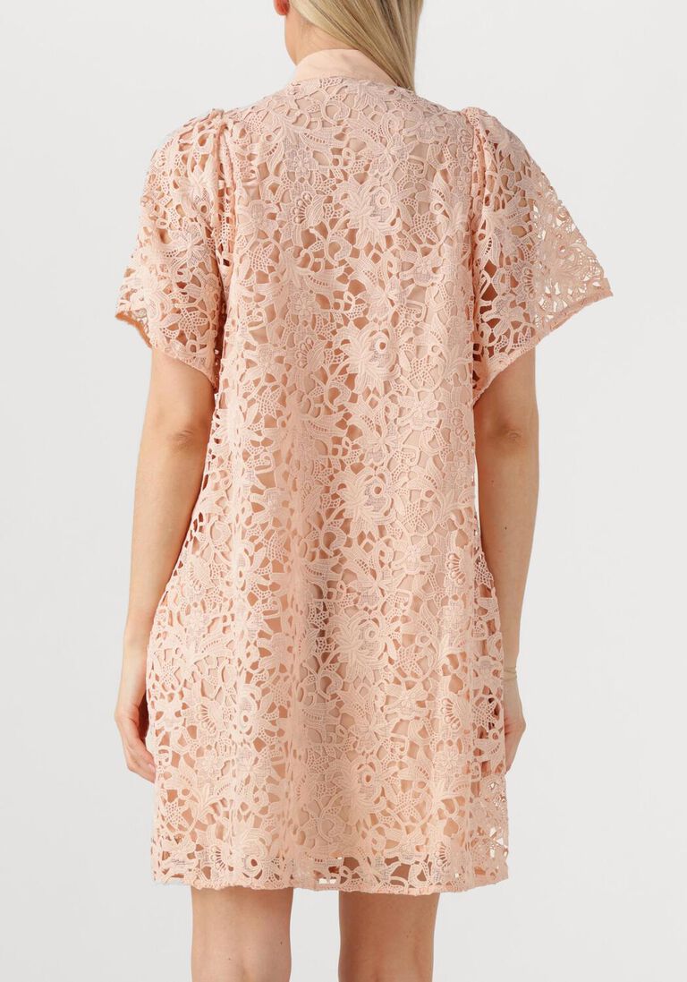 lichtroze bruuns bazaar midi jurk philly dress