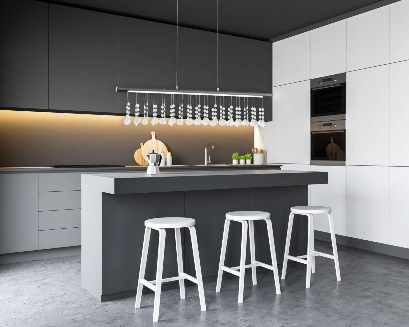 LED-Pendelleuchte NOBILIS - grau - 100 cm - dimmbar