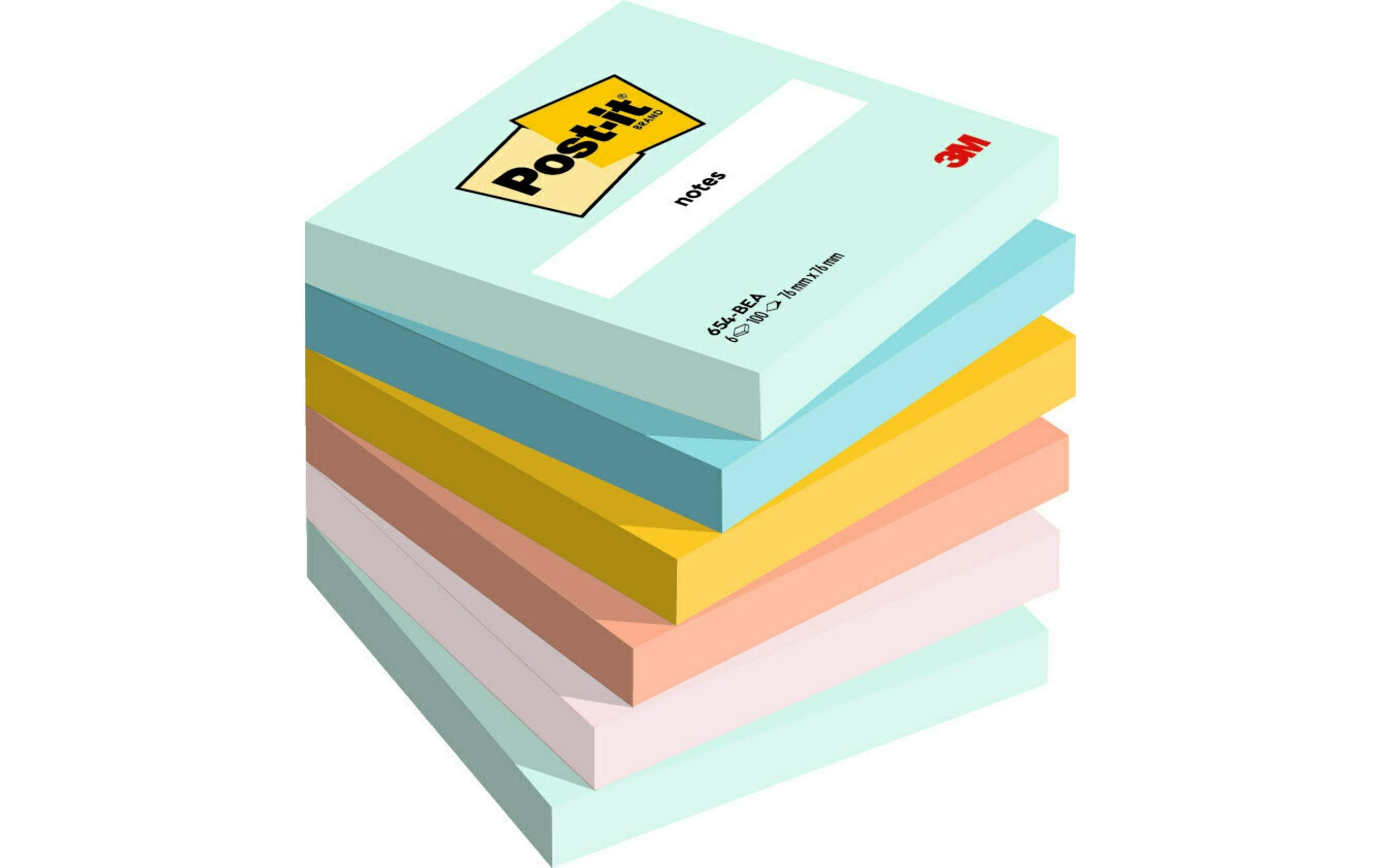 Notizzettel Beachside Collection, 76 x 76 mmPost-it Notes je 100 Blätter