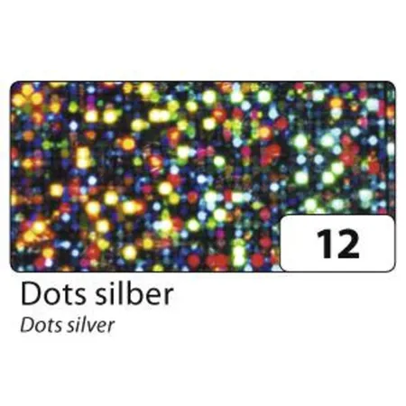 Folia Holografie-Klebefolie, 400 mm x 1 m, Dots Silber