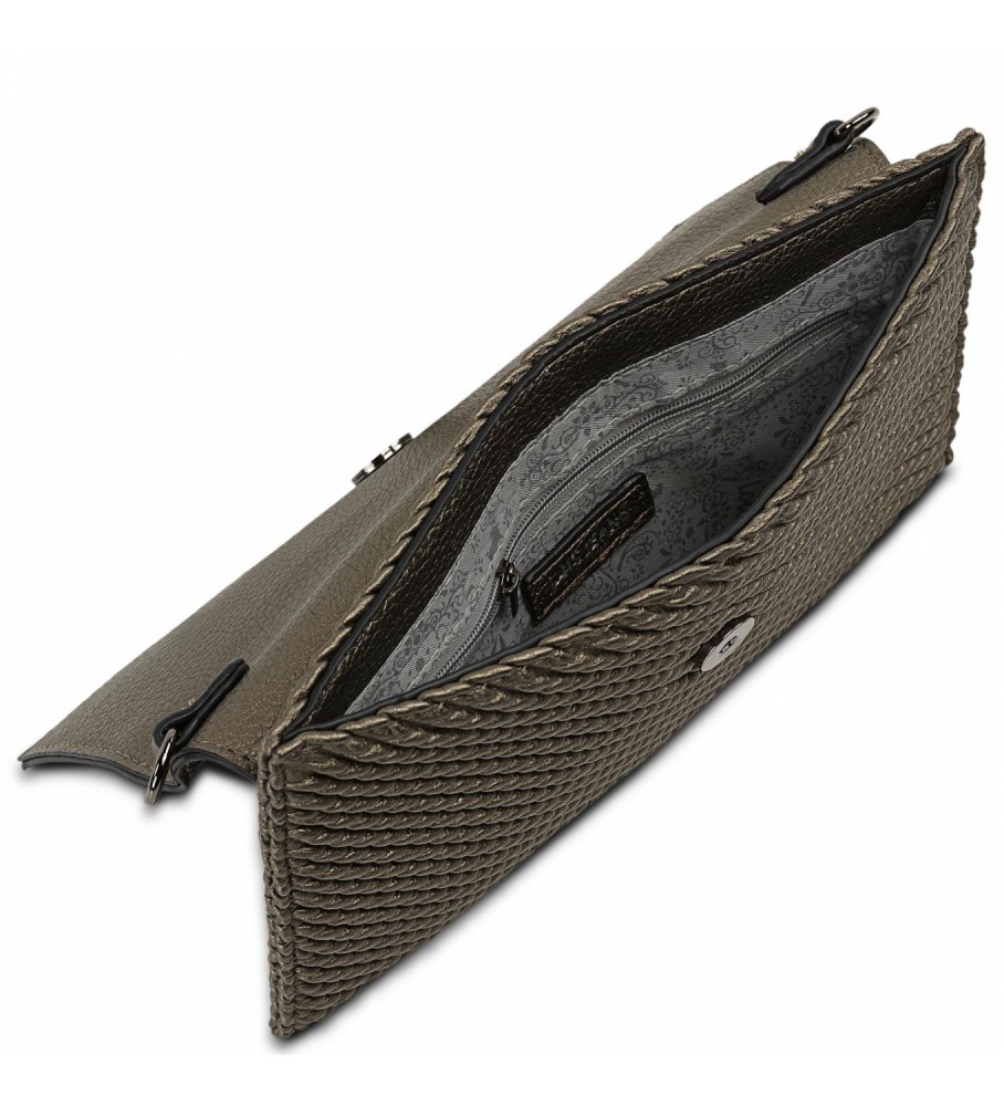 Bolsa de ombro feminina Lois LOIS com alças intercambiáveis 311766 cor prata escura