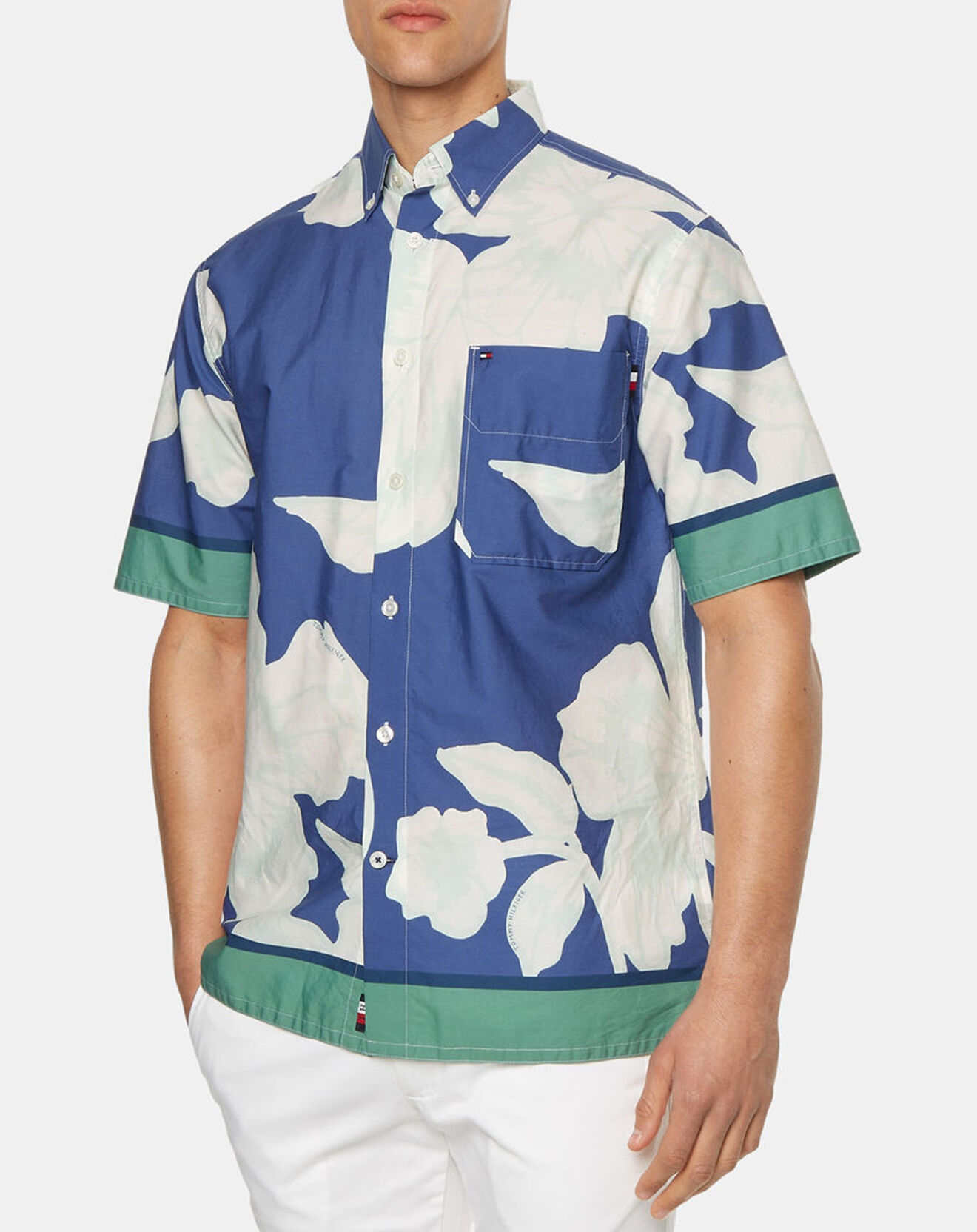 Tommy Hilfiger Chemisette droite Hawaïenne bleu/vert/blanc