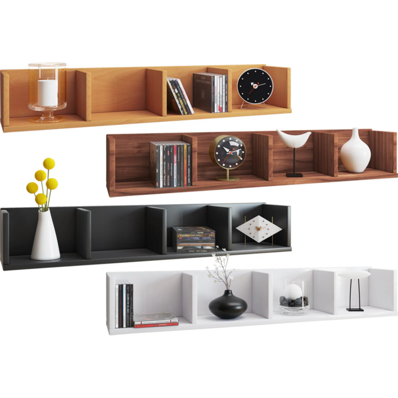 VCM Holz Wandregal Hängeregal Wandboard Regal Honsa