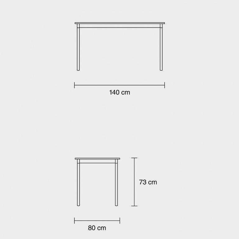 Muuto Base bureau zwart,multiplex rand 140x80
