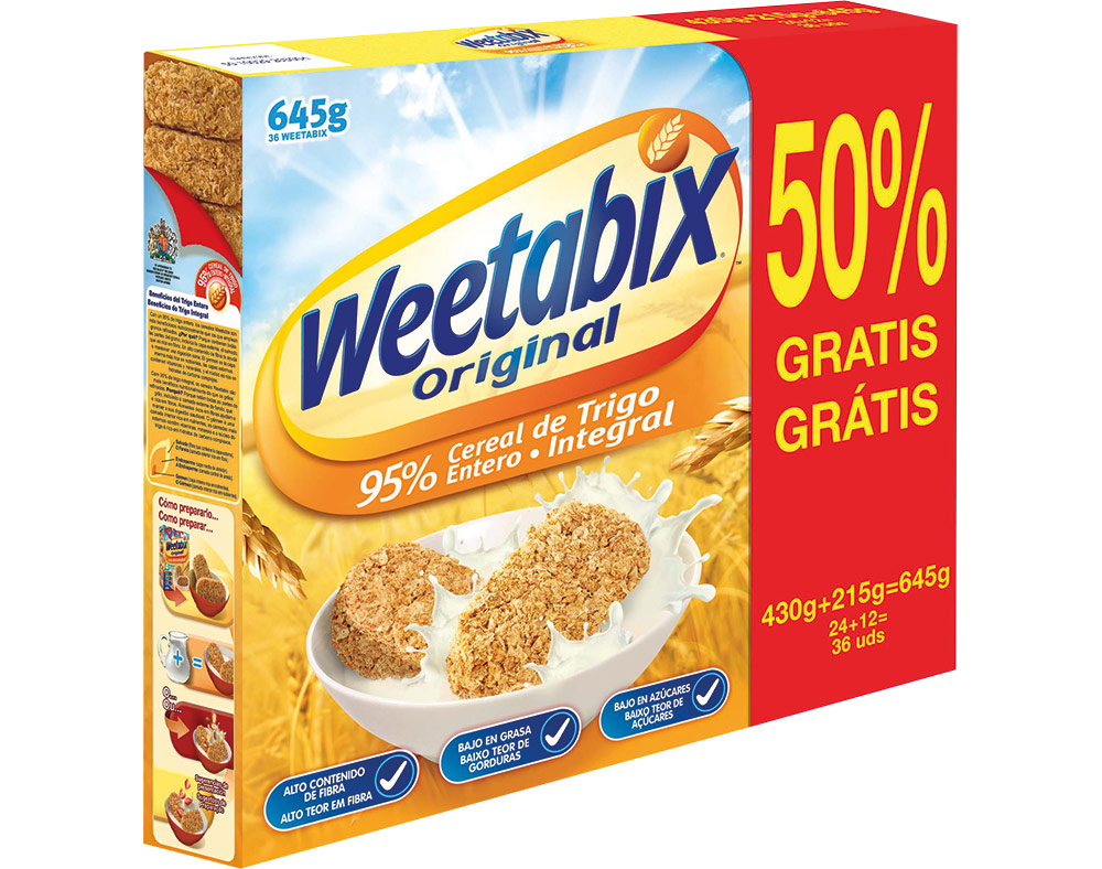 CEREAIS WEETABIX FIBRA ORIGINAL 430G 50%GRÁTIS