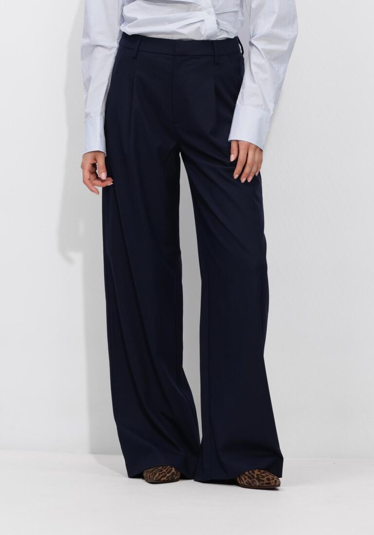 donkerblauwe gestuz wijde broek gzpaula mw pants
