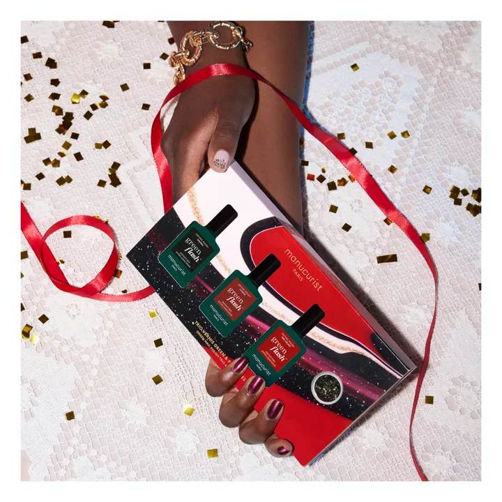 Manucurist Coffret collection semi-permanent Holidays Green Flash - Utopia, Red Velvet et Sparks