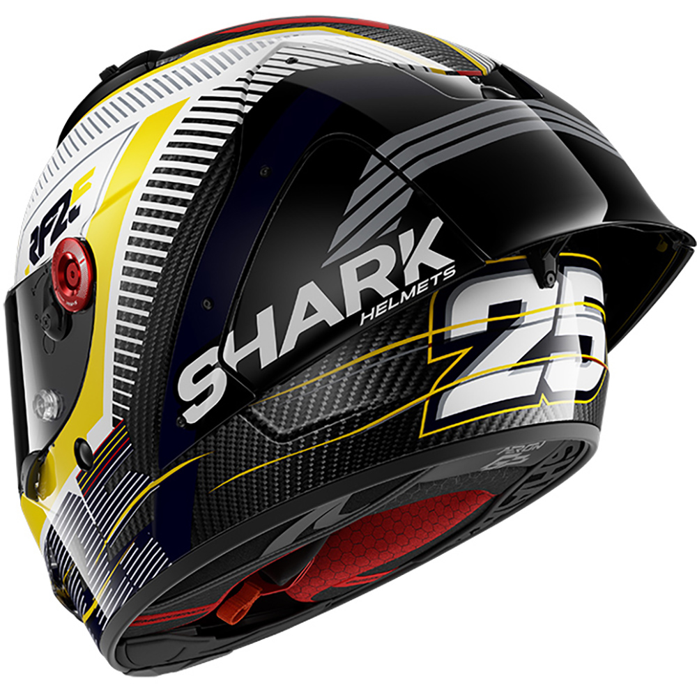Shark - Casque Aeron GP Replica Fernandez Noir / Blanc / Jaune / Brillant