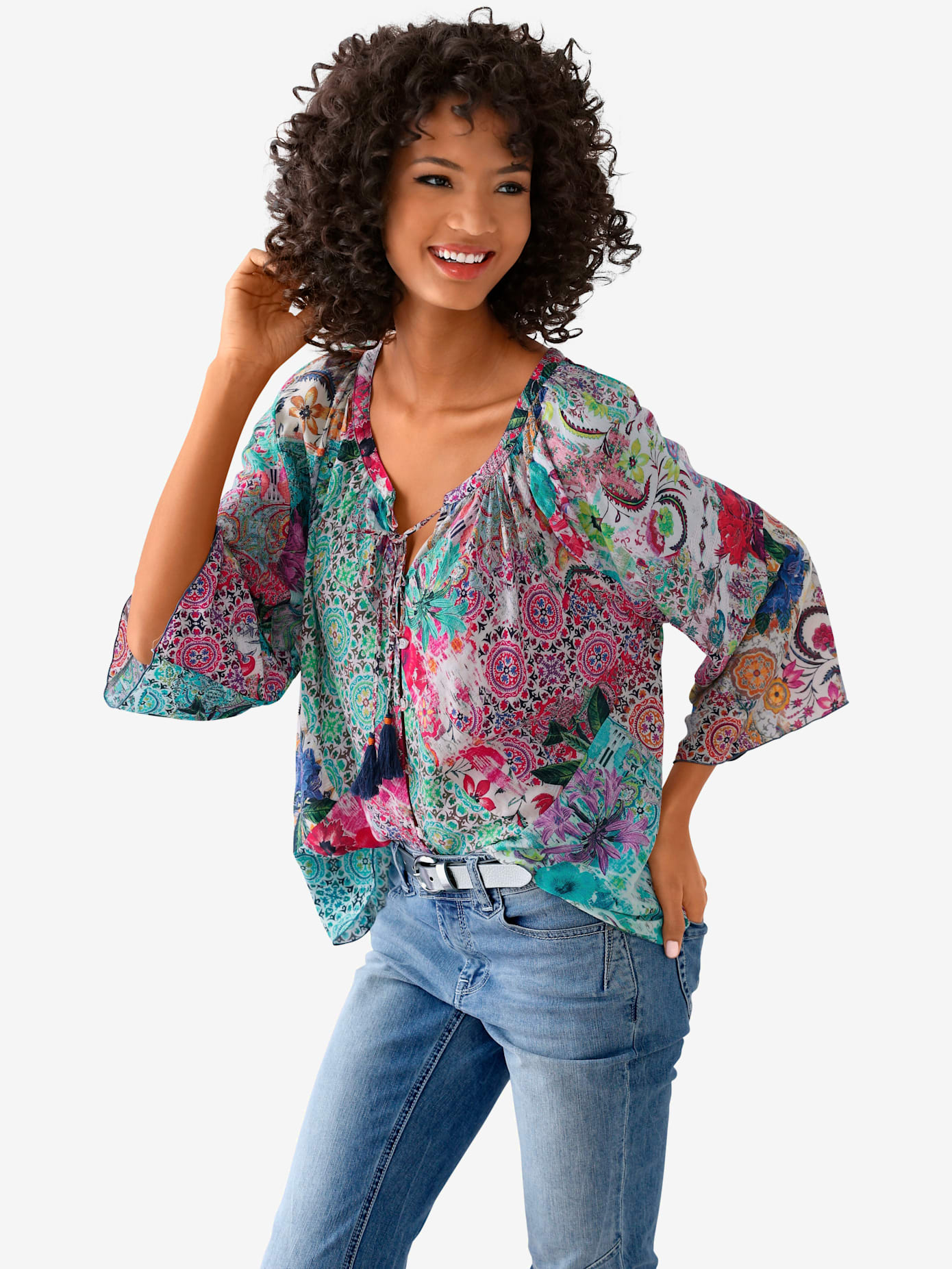 Chemisier aspect patchwork tendance