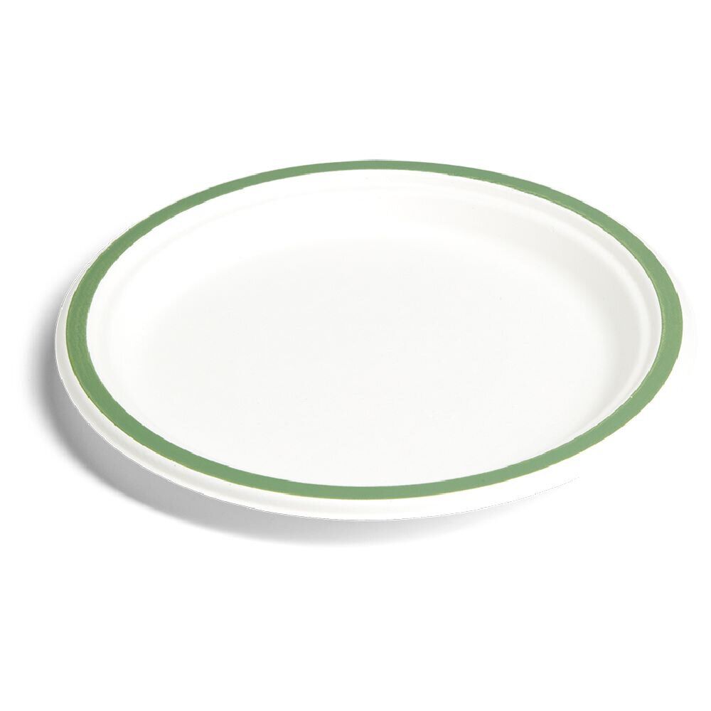 Lot de 20 assiettes plates fibre canne à sucre Ø22,5cm