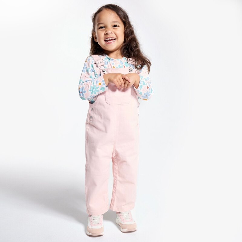 Blouse col élastiqué fleurie rose bébé fille Gris ou noir