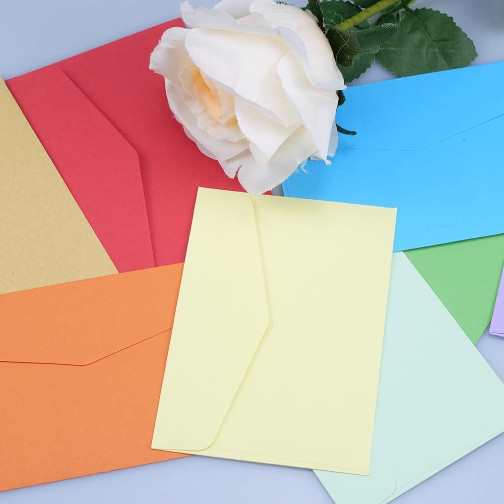 (50er Set) C5 Couverts Bunte Brief Umschläge mit Rundschnitt Façon 110g/m² - Assortiert
