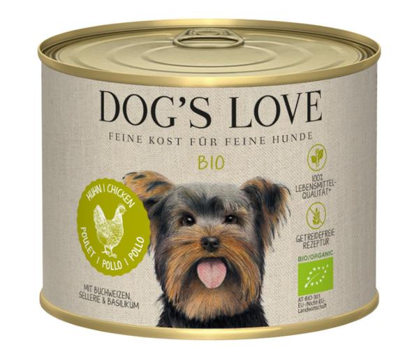 DOG'S LOVE Nassfutter für Hunde Bio, 6 x 200