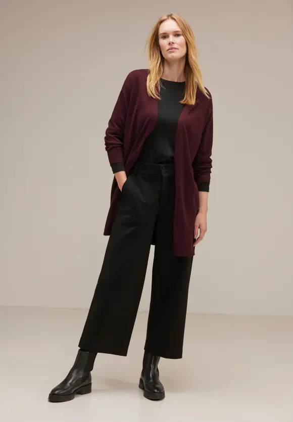 Langer Cardigan - plummy wine