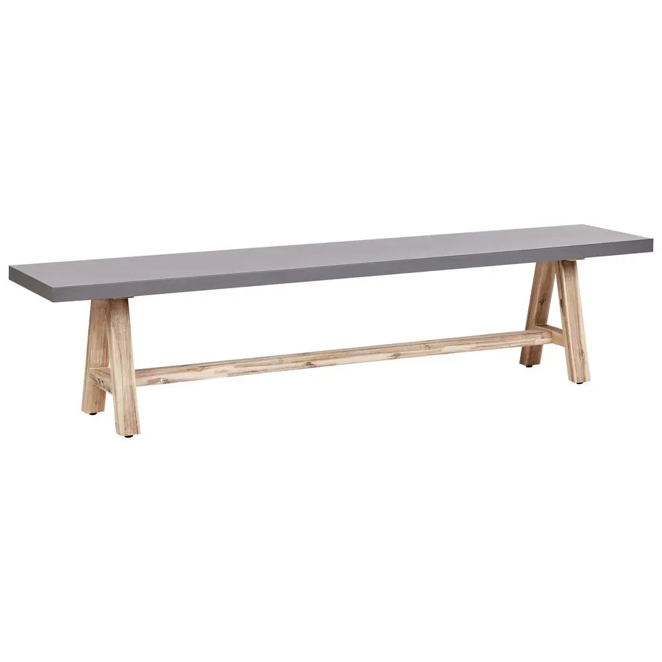 TONNARE - Tuinbank - Licht hout - 200 cm - Beton